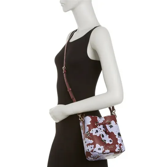 KATE SPADE EVA FLORAL BOUQUET BUCKET CROSSBODY BAG