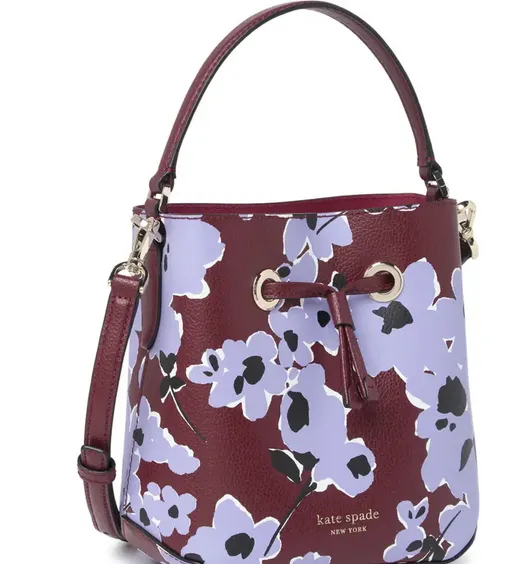 KATE SPADE EVA FLORAL BOUQUET BUCKET CROSSBODY BAG