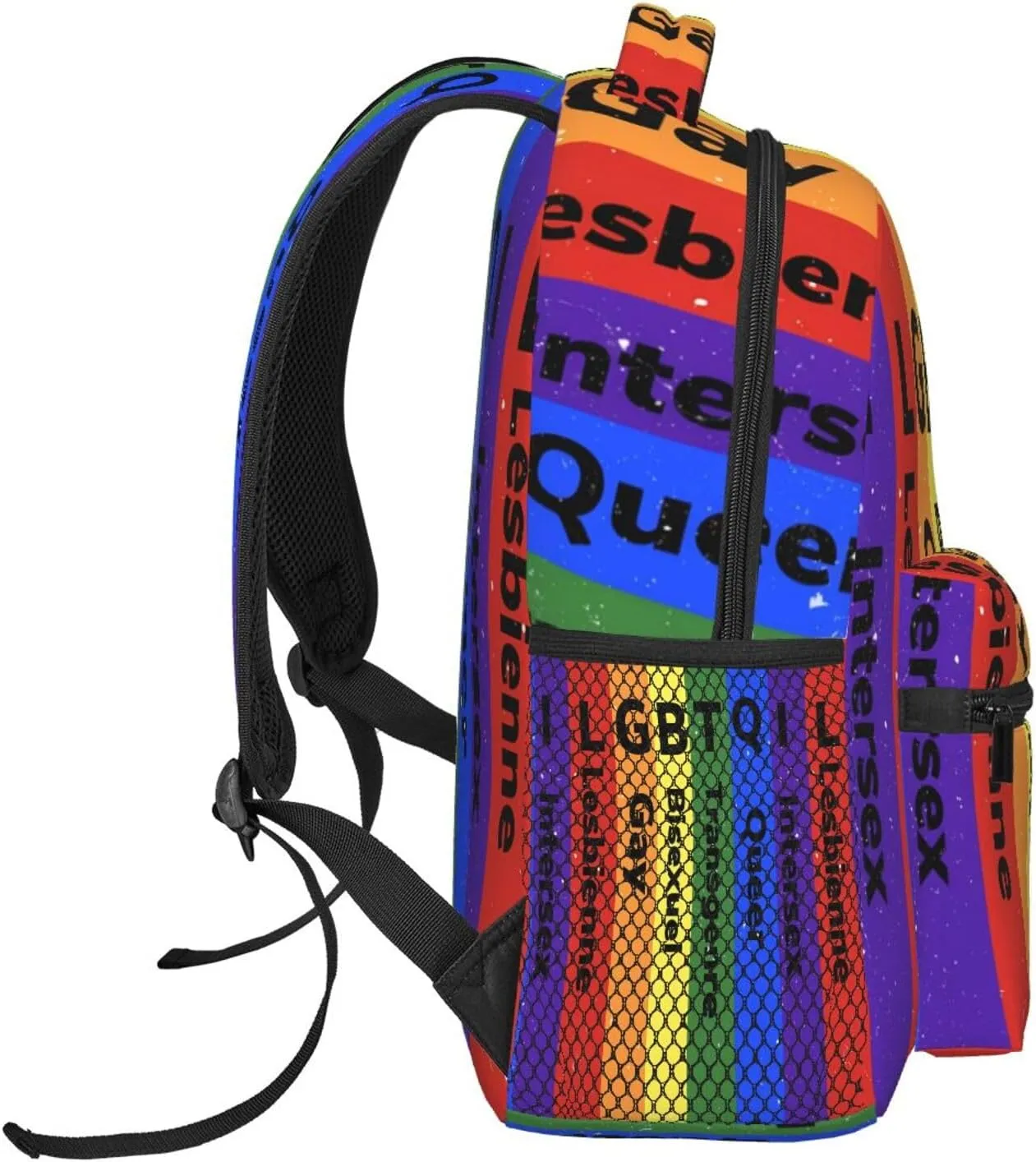 LGBT Rainbow Gay Pride Flag LGBTQI Casual Backpack Laptop Backpacks Outdoor Sports Rucksack Lightweight Daypacks Shoulder Bag with Multiple Pockets for Travel Camping Hiking
