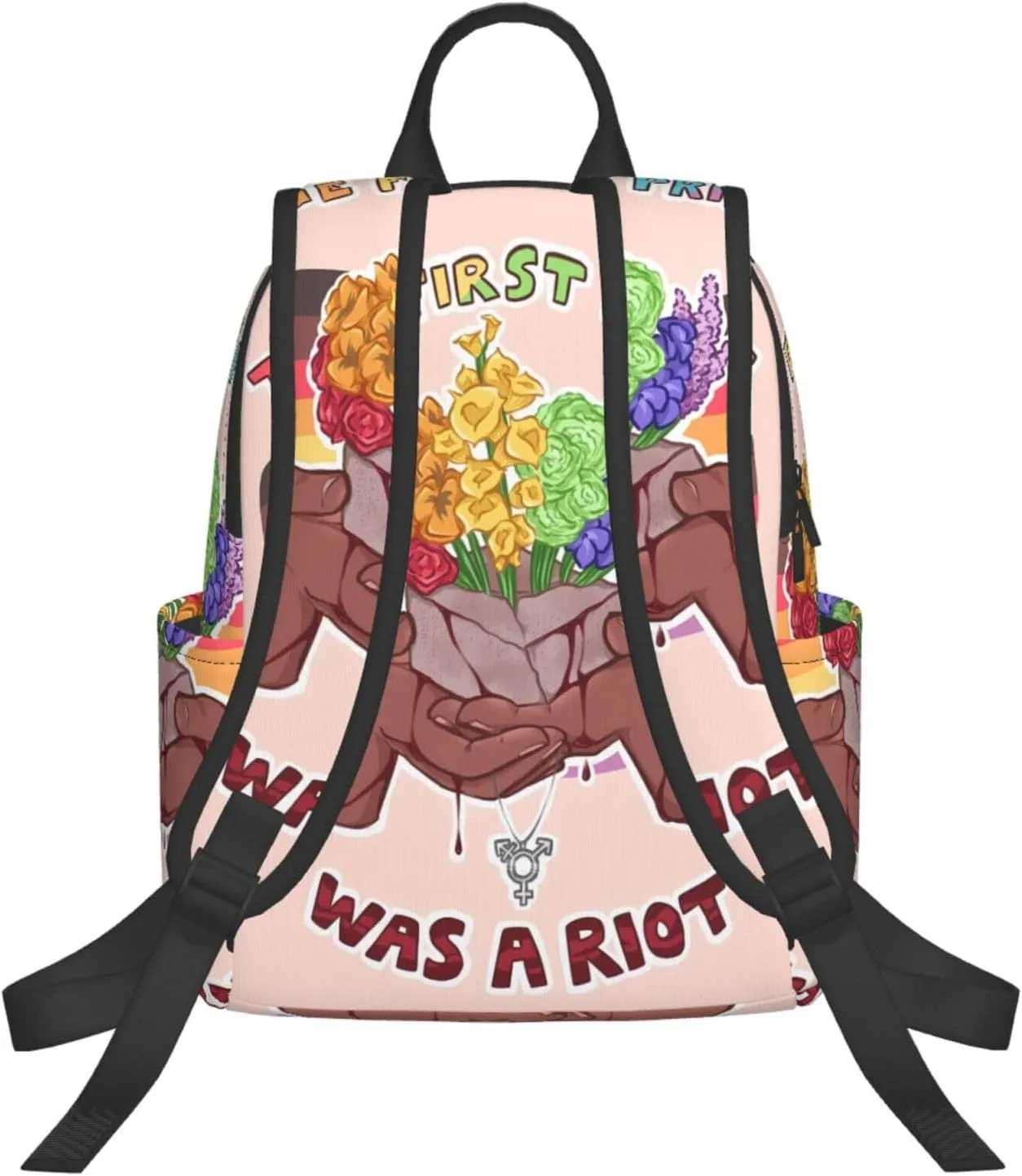 LGBT Rainbow Gay Pride Flag The First Pride Was A Riot Travel Laptop Backpack Casual Backpacks Double Shoulder Daypack Notebook Rucksack Work Bags Sports Bag for Gym Hiking Camping Beach