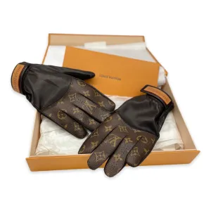 LOUIS VUITTON x SUPREME : BASEBALL GLOVES BROWN : LAMBSKIN CASHEMERE