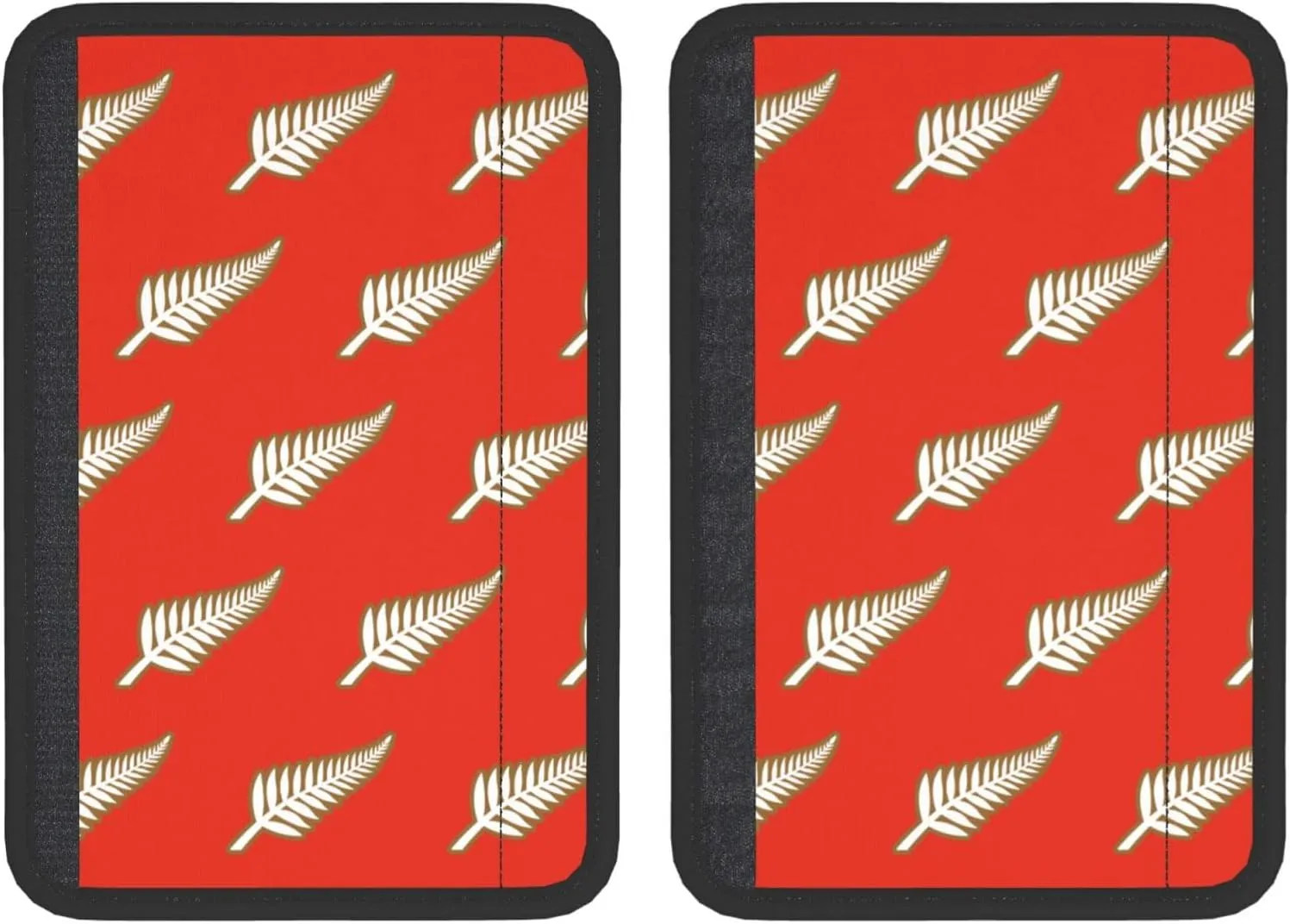 New Zealand Maori Fern Car Seat Belt Cover Pad Soft Comfortable Shoulder Strap Pad for Car Seat Belt Harness/Bag Shoulder Strap Padding (2 Pack)