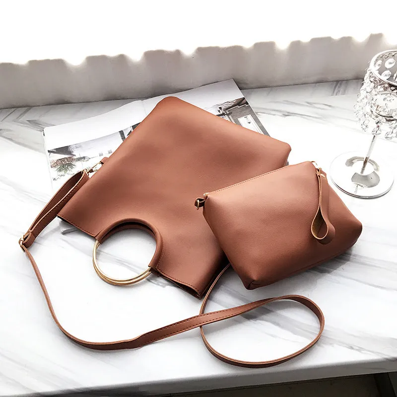 Occident Style Glossy Women Satchel Daughter package