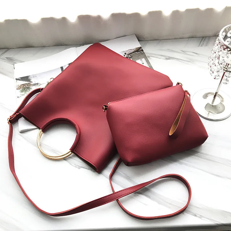 Occident Style Glossy Women Satchel Daughter package