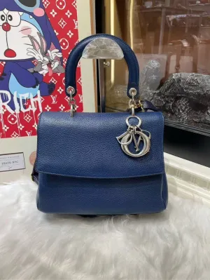 Preloved Dior Blue Leather Satchel Bag