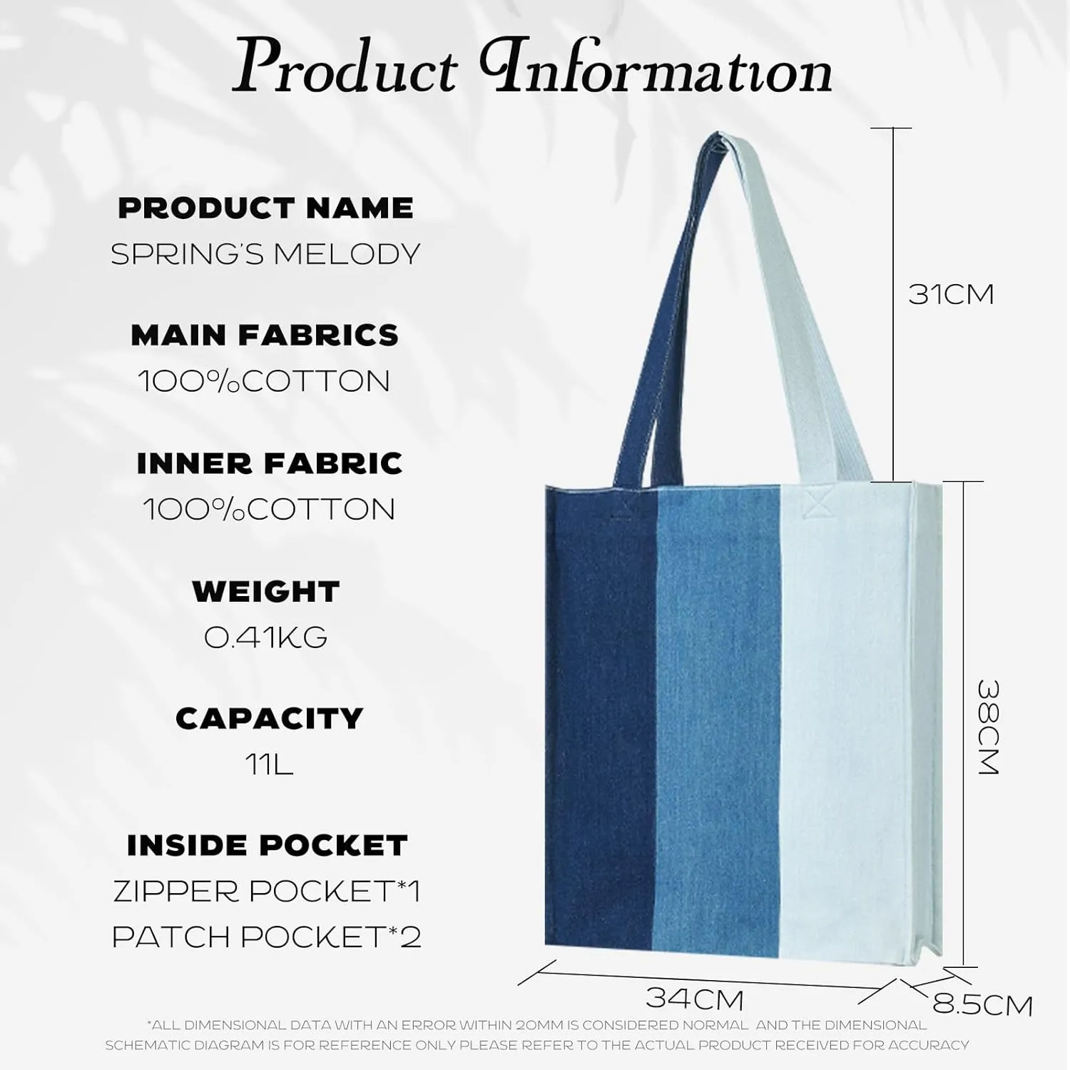 Premium Colorblock Denim Tote Bag for Women  2025 Summer Lightweight Foldable Large Designer Shoulder Bag with Pockets