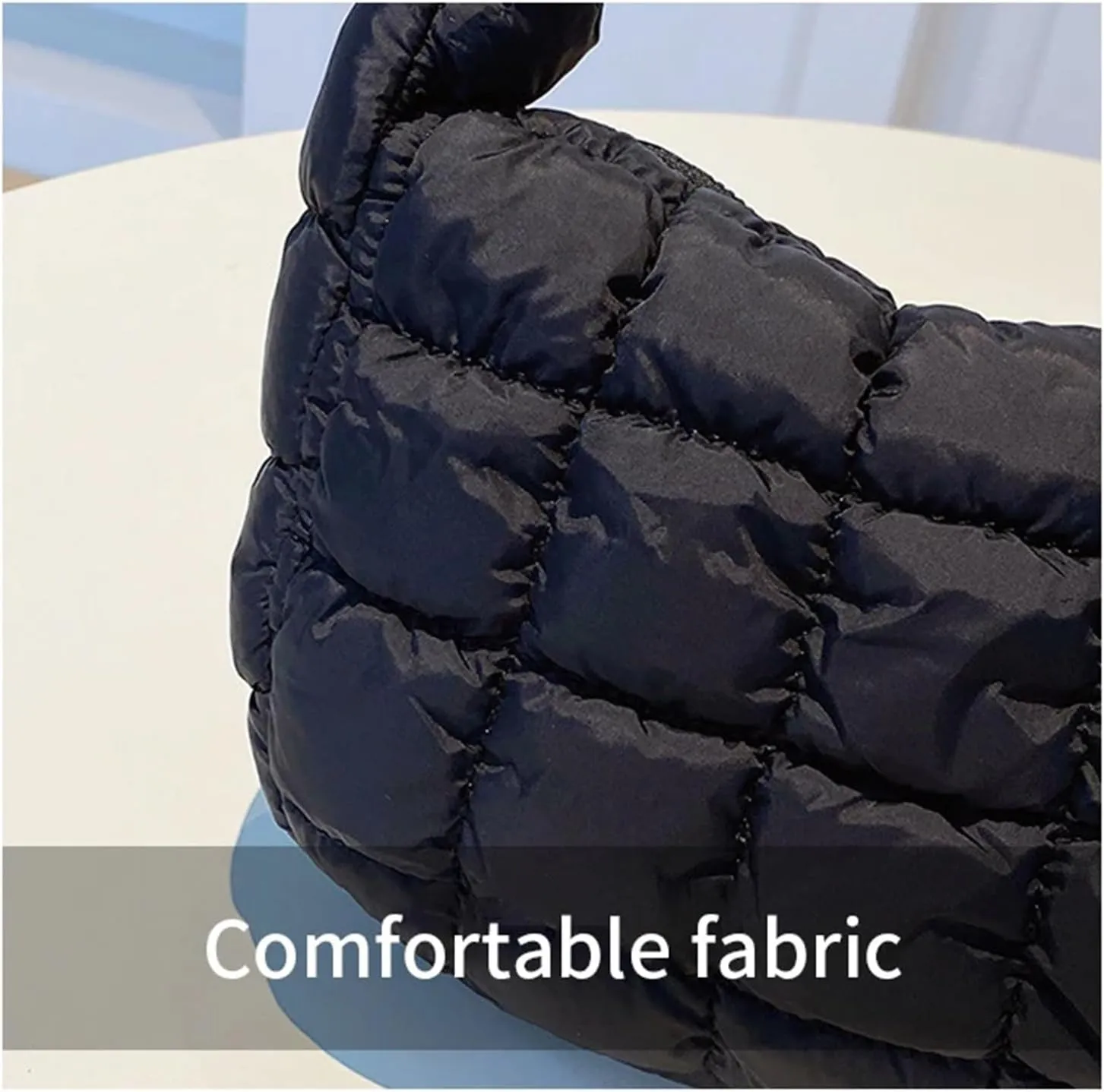 Puffer Tote Bag Fashion Quilted Shoulder Bags For Women Handbag Mini Cloud Pleated Bags Puffer Dumpling Bag(Pink)