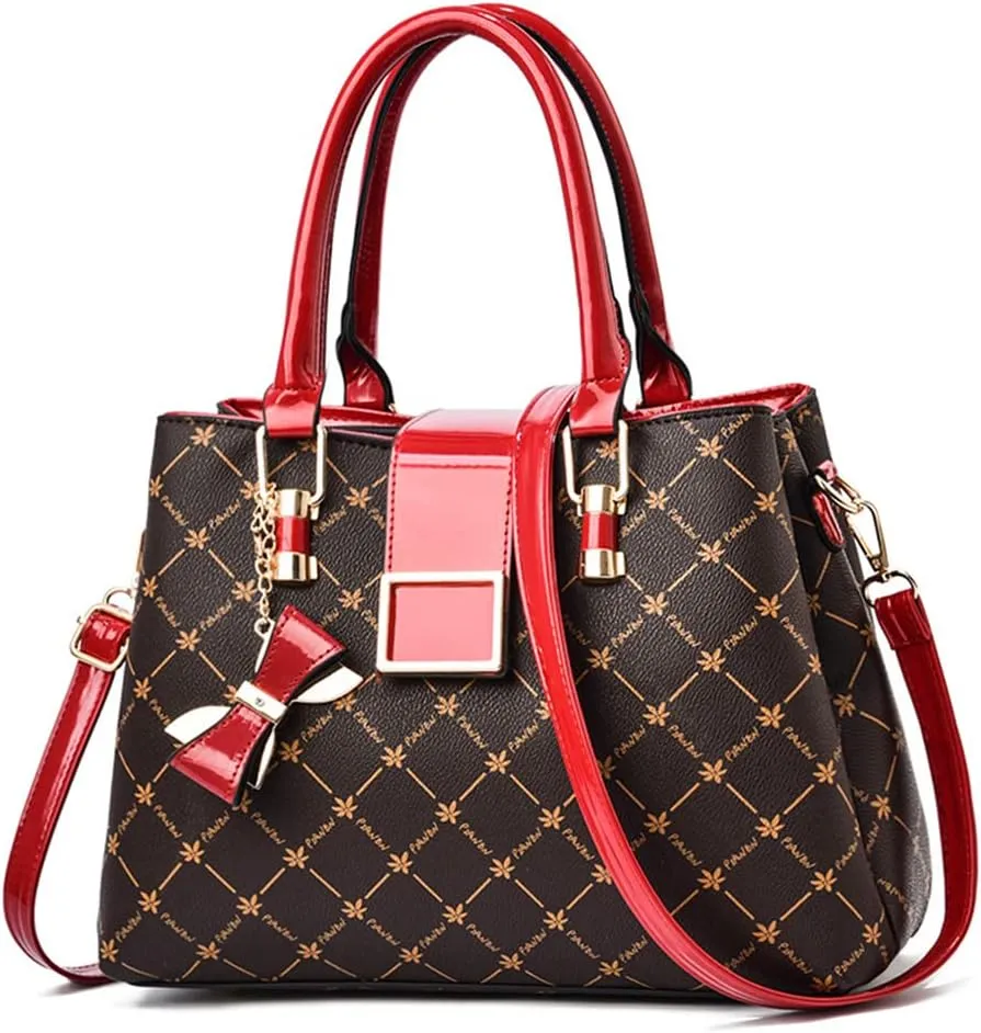 Purses and Handbags for Women Utility Top Handle Satchel Tote Bags with 3 Compartments Ladies Crossbody Bags Medium Size