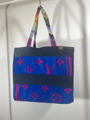 Resort Beach Tote-Medium Wash Blue