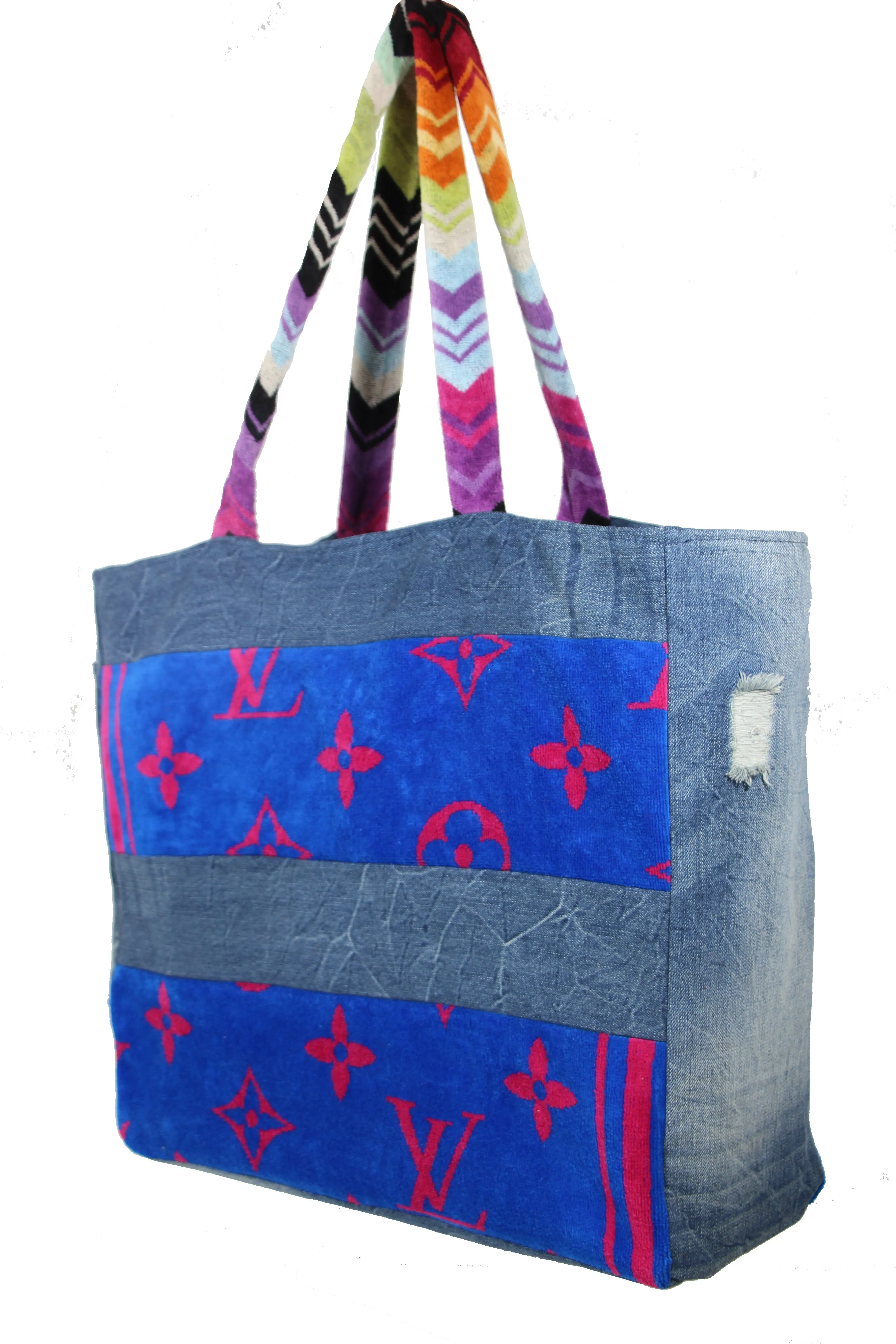 Resort Beach Tote-Medium Wash Blue