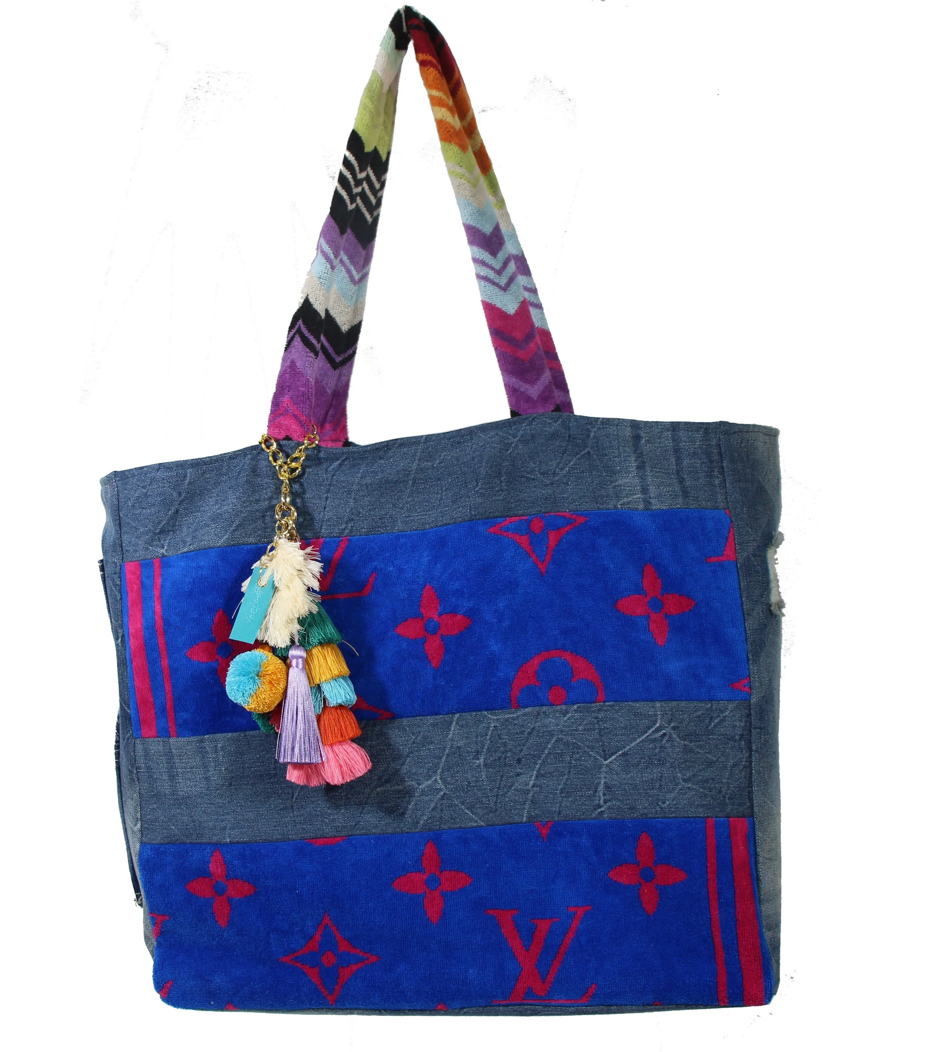 Resort Beach Tote-Medium Wash Blue