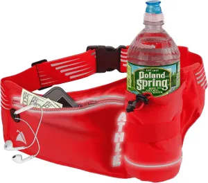 Running Fanny Pack with Water Bottle Holder - Adjustable Running Belt With Water Bottle Holder and Pouch - One Size Fits All Travel Fanny Pack