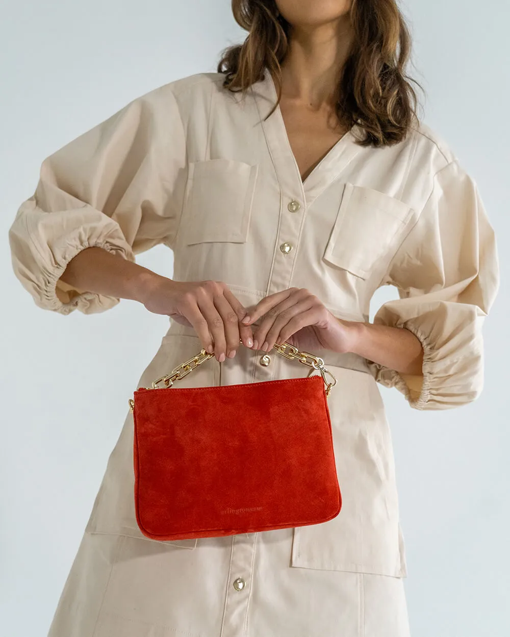 Samantha Crossbody - Red Suede