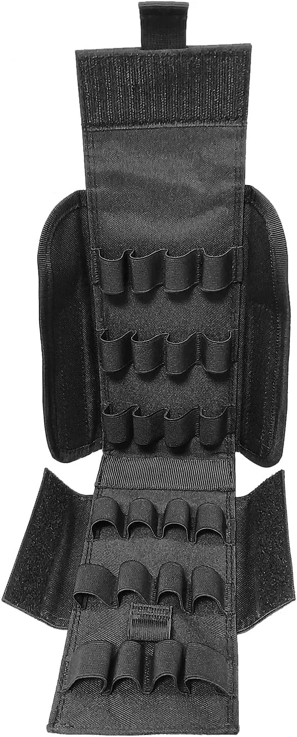 Shotgun Shell Holder 25 Round. Shotgun Shell Pouch Quick Access Tactical Molle Waist Pouch for 12 Gauge/20G