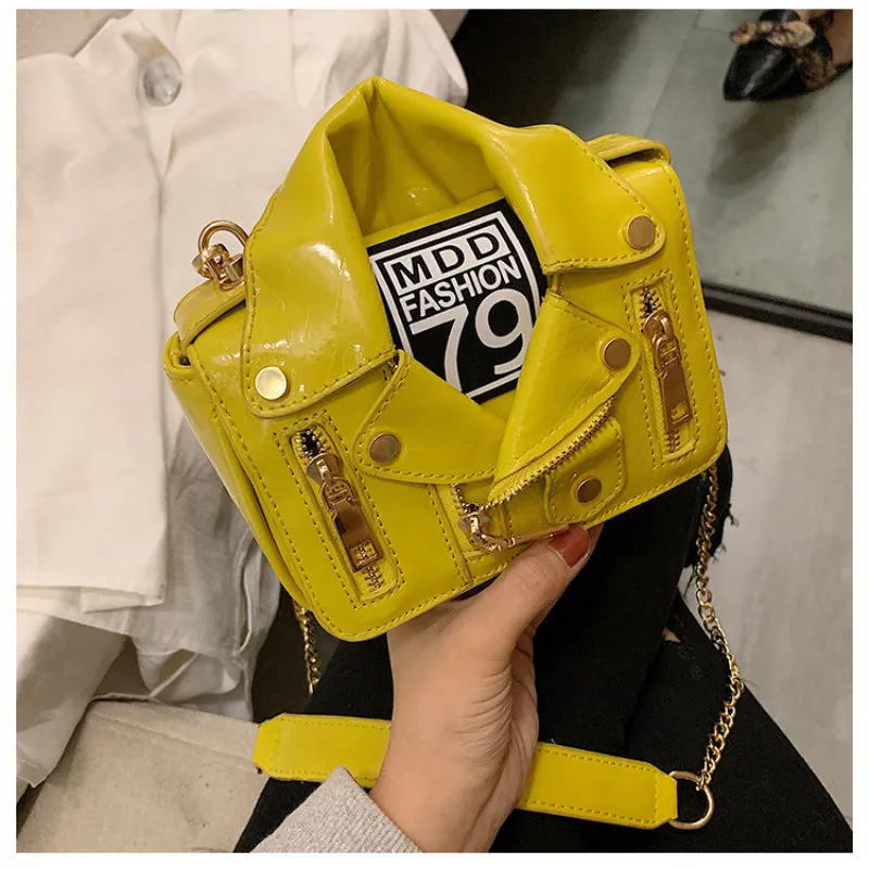 Sling Bags Motorcycle Fashion Women's Bag Personality Small Bag Chain Jacket Clothes