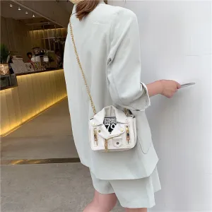 Sling Bags Motorcycle Fashion Women's Bag Personality Small Bag Chain Jacket Clothes