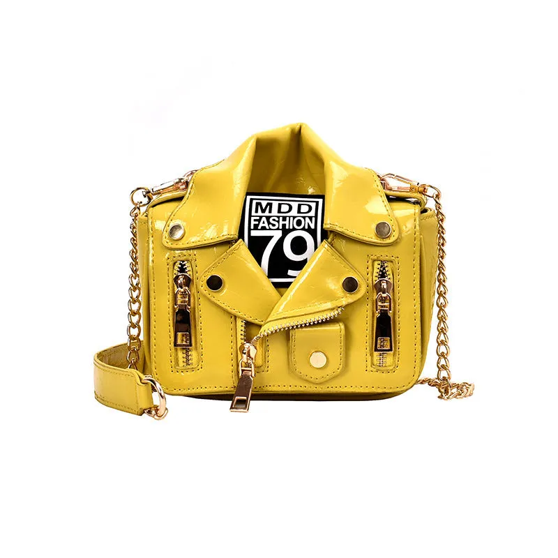 Sling Bags Motorcycle Fashion Women's Bag Personality Small Bag Chain Jacket Clothes