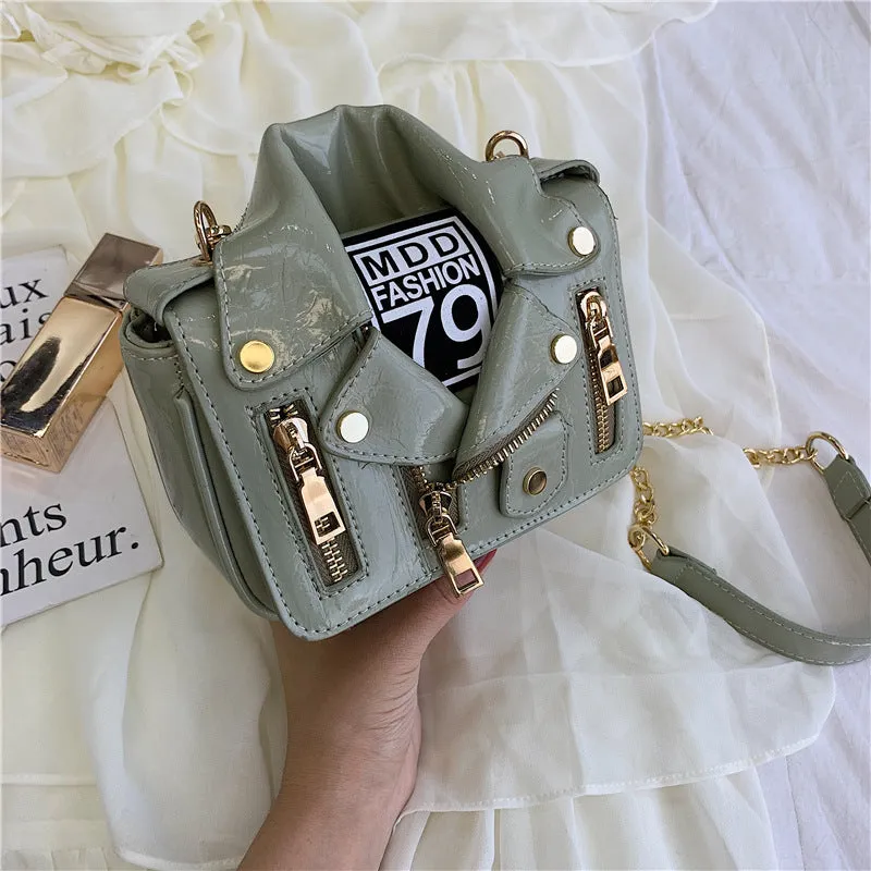 Sling Bags Motorcycle Fashion Women's Bag Personality Small Bag Chain Jacket Clothes