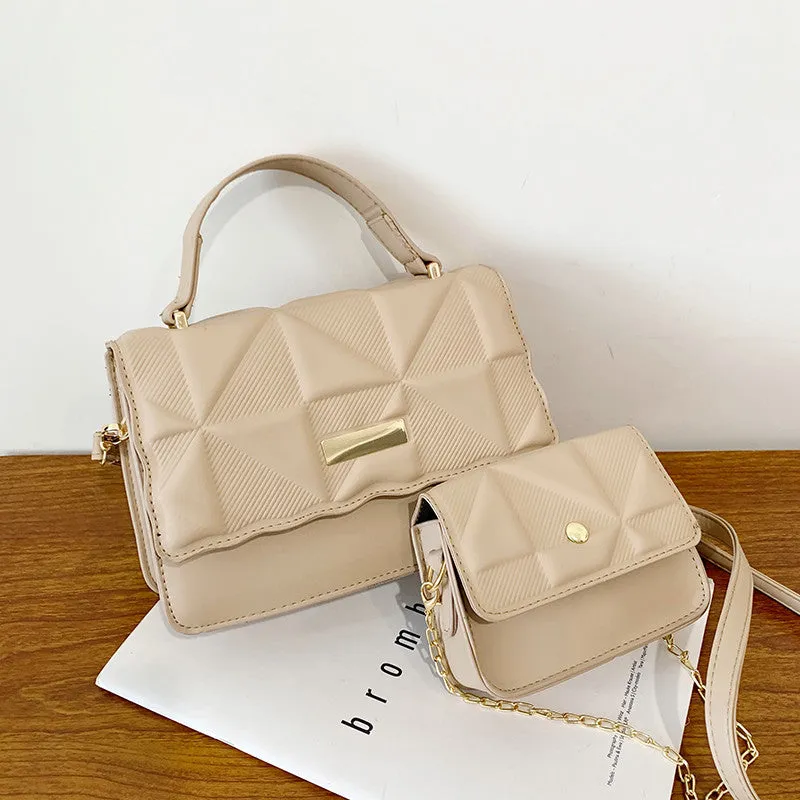 Sling Bags PU Leather Women's Diamond Plaid Embossed