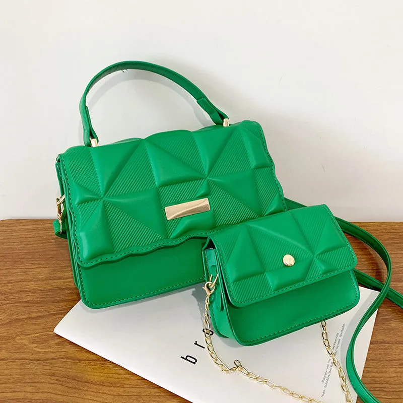 Sling Bags PU Leather Women's Diamond Plaid Embossed