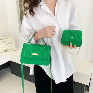 Sling Bags PU Leather Women's Diamond Plaid Embossed