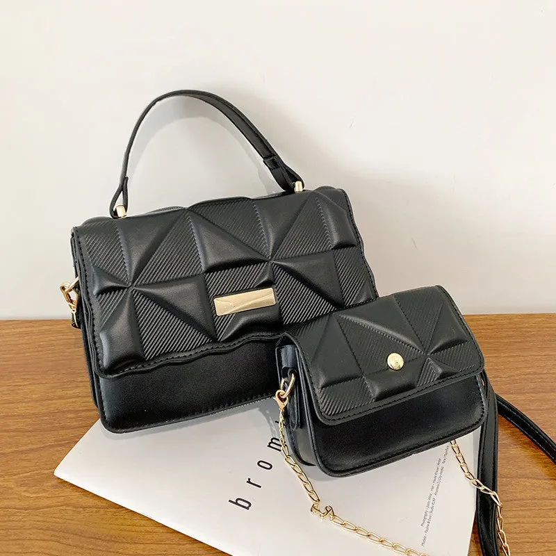Sling Bags PU Leather Women's Diamond Plaid Embossed