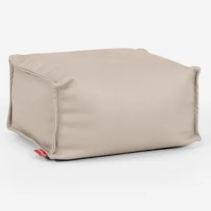 Small Footstool - Vegan Leather Ivory