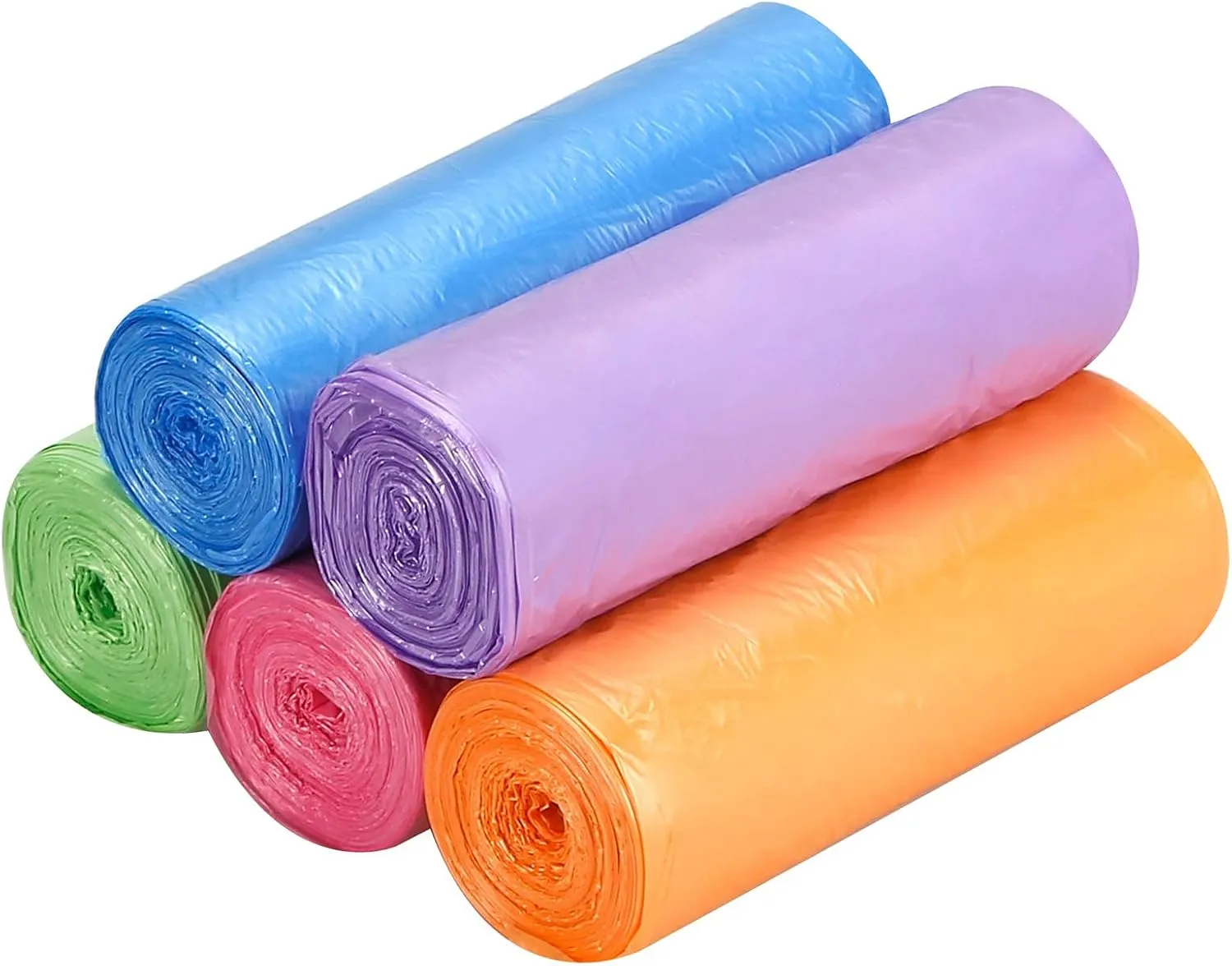 Small Trash bags 4 Gallon,Bathroom Trash Bags, Small Garbage Bags for Bathroom Office Small Trash Can Bags, 4 Rolls,Colored