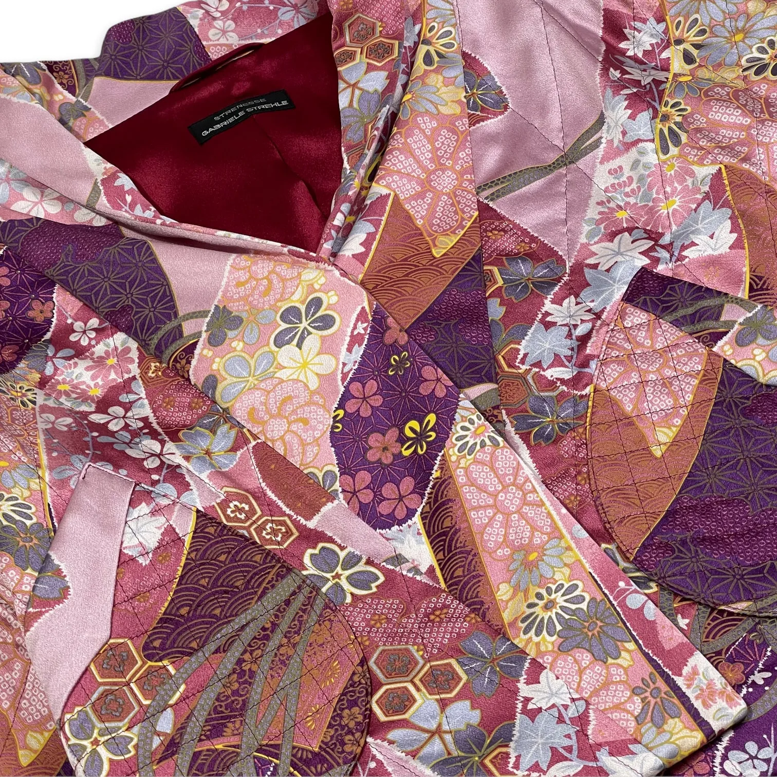 STRENESSE : DEADSTOCK CROP SILK KIMONO : 34