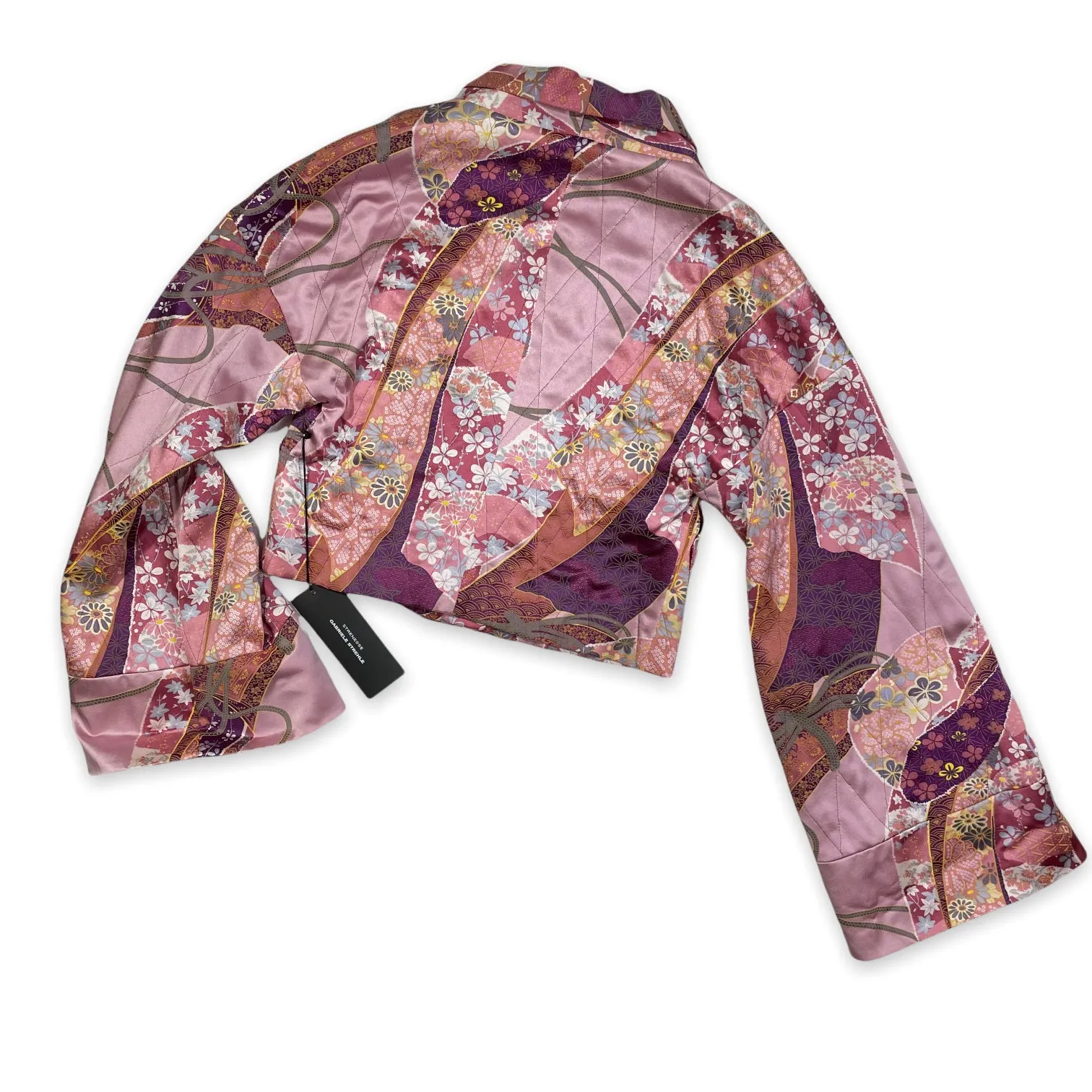 STRENESSE : DEADSTOCK CROP SILK KIMONO : 34