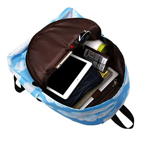 Travel Backpack Carry On for Girls,MeiLiio Durable Canvas backpacks for Men Zipper Fashion Printing