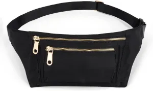 Uromee Fanny Packs for Women Crossbody Belt Bag Nylon Lightweight Slim Fashion Mini Waist Bag Travel Hiking Running Adjustable Strap