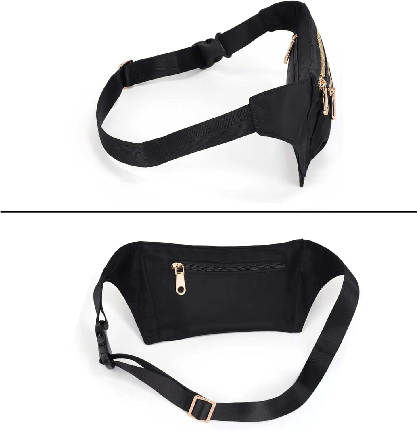 Uromee Fanny Packs for Women Crossbody Belt Bag Nylon Lightweight Slim Fashion Mini Waist Bag Travel Hiking Running Adjustable Strap