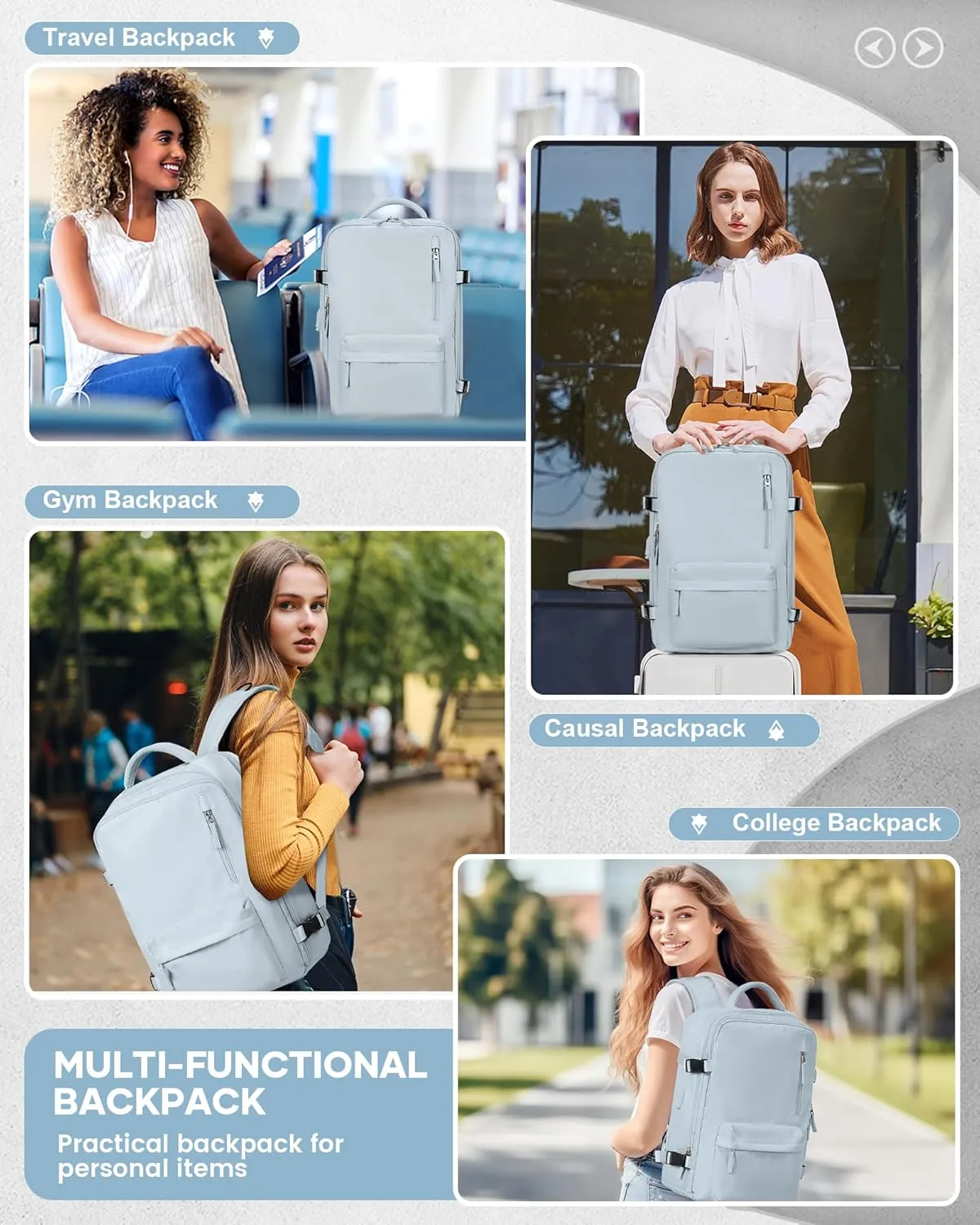 Vacuum Travel Backpack with Pump for Women,Airback Personal Item Carry on Backpacks Flight Approved 18x14x8 inches for Men,Laptop Waterproof Work Compression bags Casual Daypack,Blue