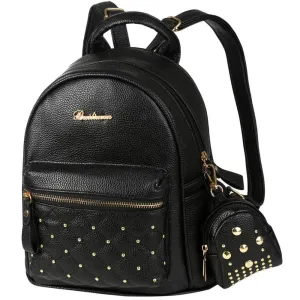 Vbiger  Leather Backpack Trendy Travel Shoulders Bag Chic Outdoor Daypack