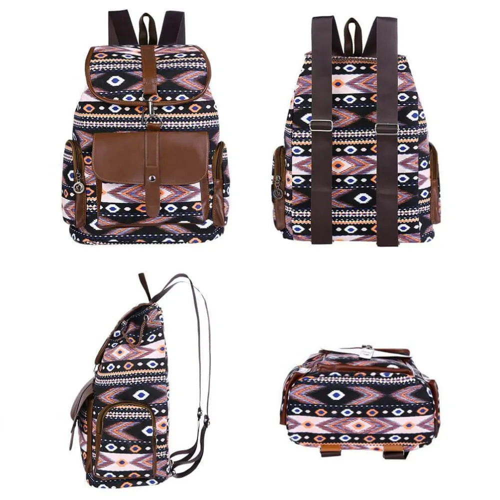 Vbiger Women Drawstring Backpack Casual Outdoor Daypack All-match Travel Shoulders Bag