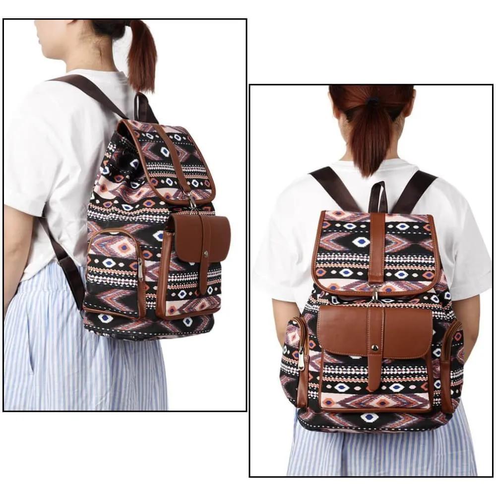 Vbiger Women Drawstring Backpack Casual Outdoor Daypack All-match Travel Shoulders Bag
