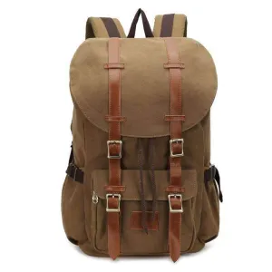Vintage Canvas Rucksack Laptop Backpack