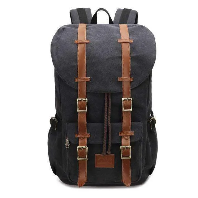Vintage Canvas Rucksack Laptop Backpack