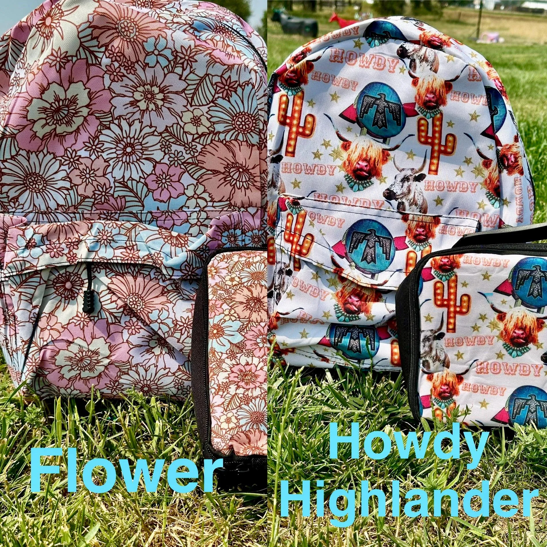 Western Backpack & Lunch Bag, Cowboy Backpack