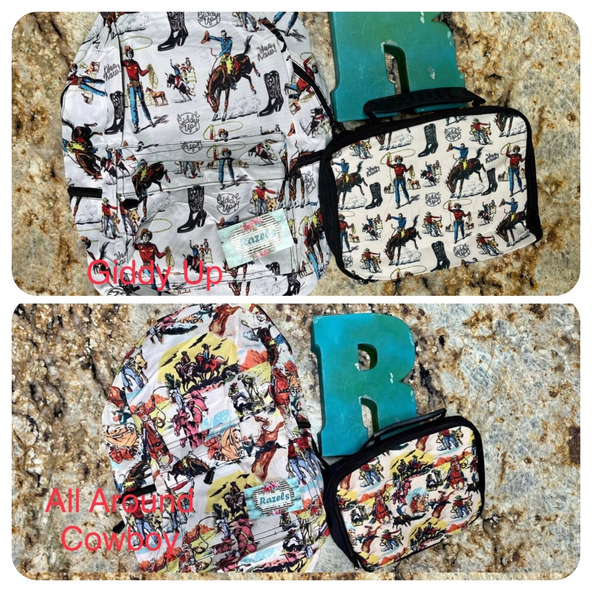 Western Backpack & Lunch Bag, Cowboy Backpack