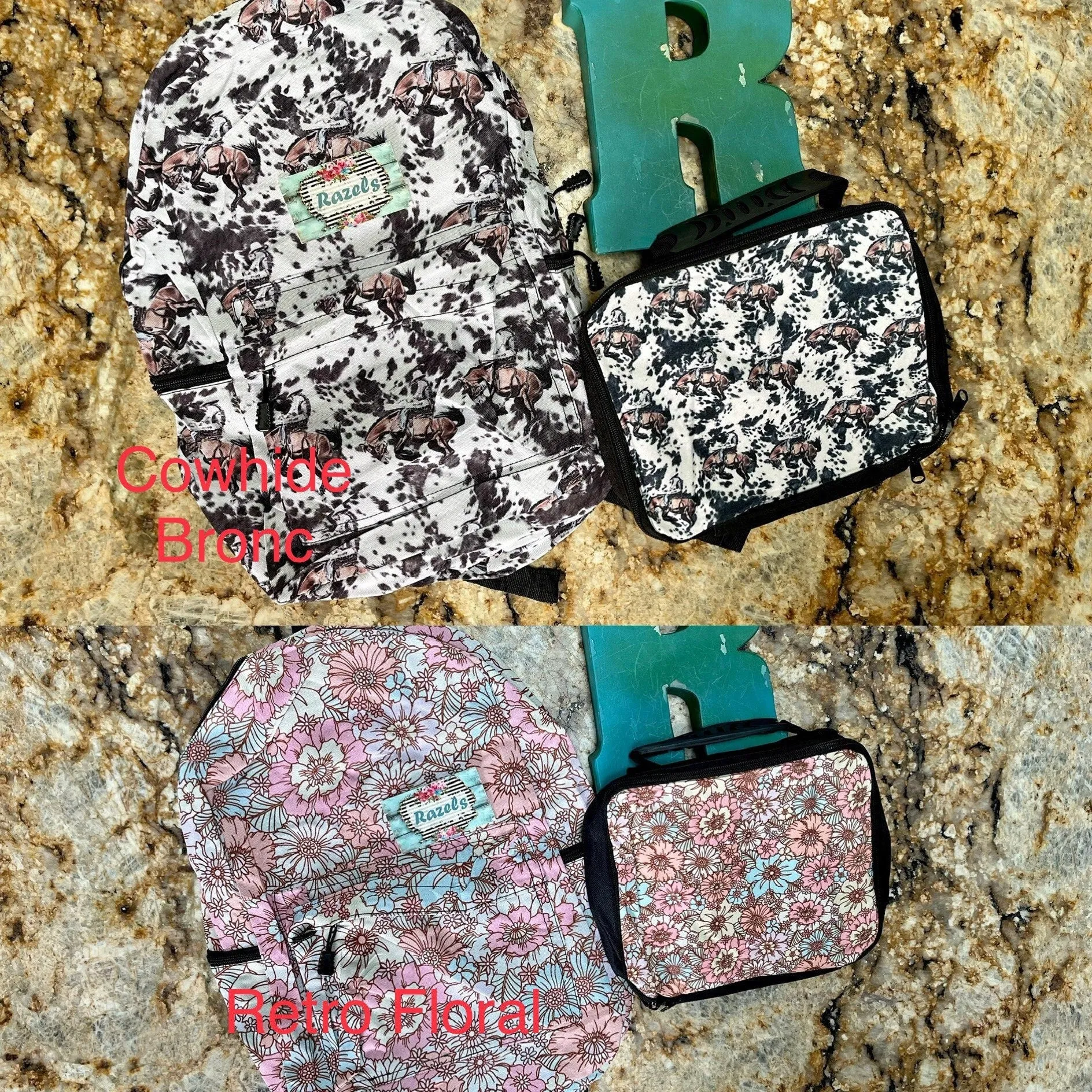 Western Backpack & Lunch Bag, Cowboy Backpack