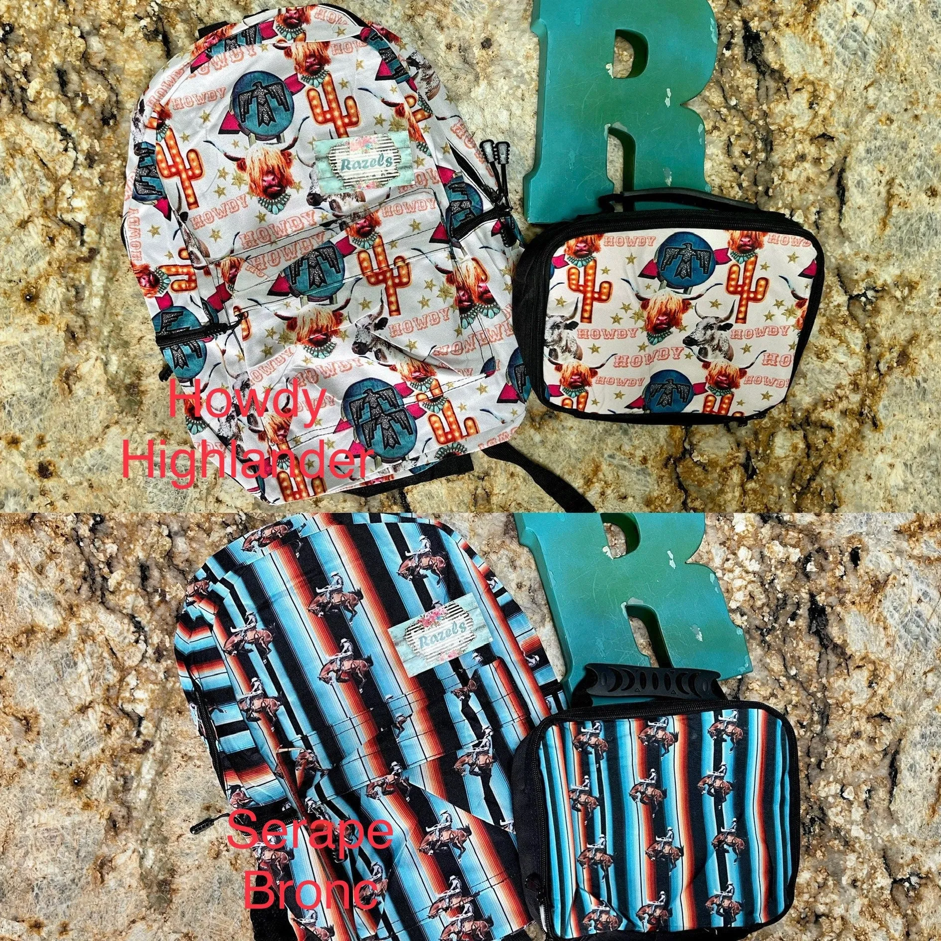Western Backpack & Lunch Bag, Cowboy Backpack