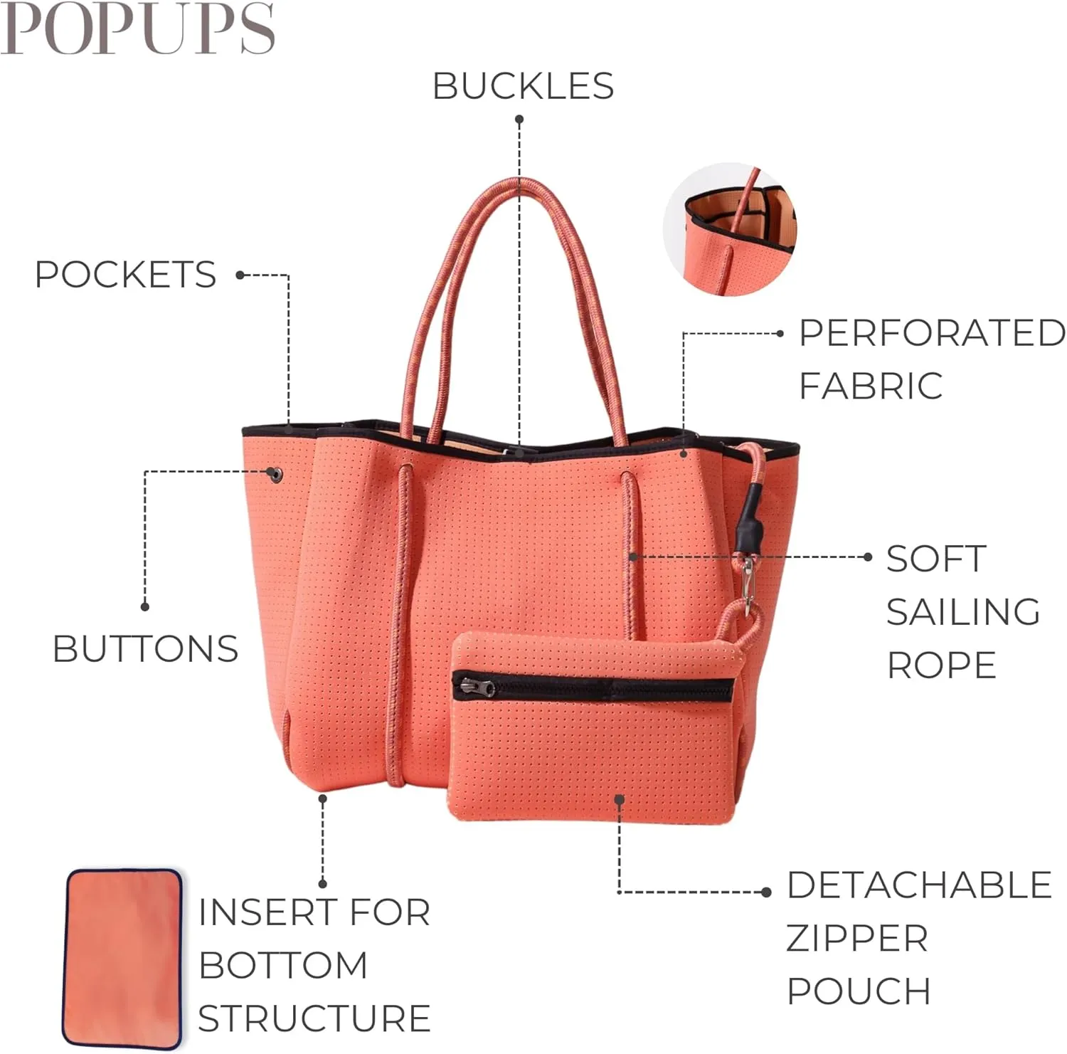 XL Personalized Neoprene Tote Bag for Women