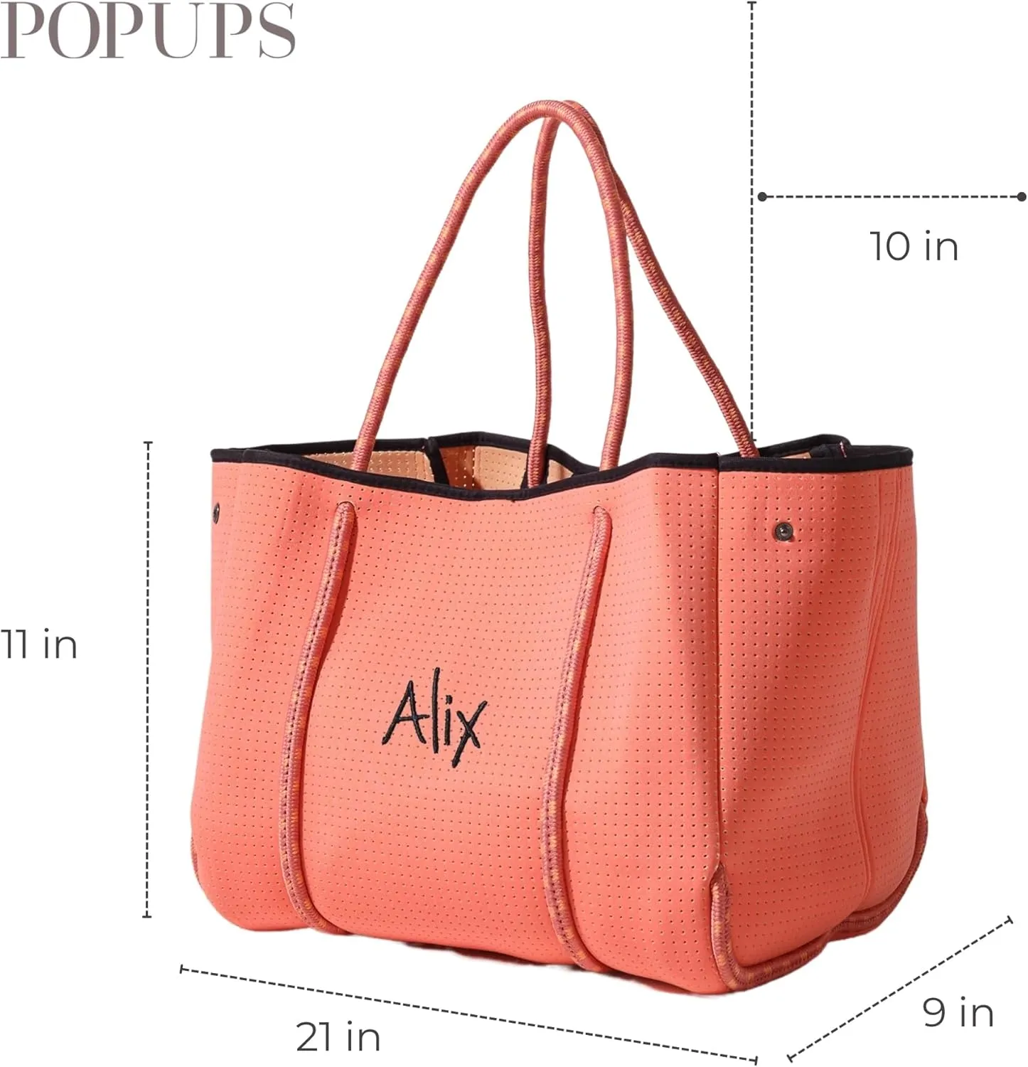 XL Personalized Neoprene Tote Bag for Women