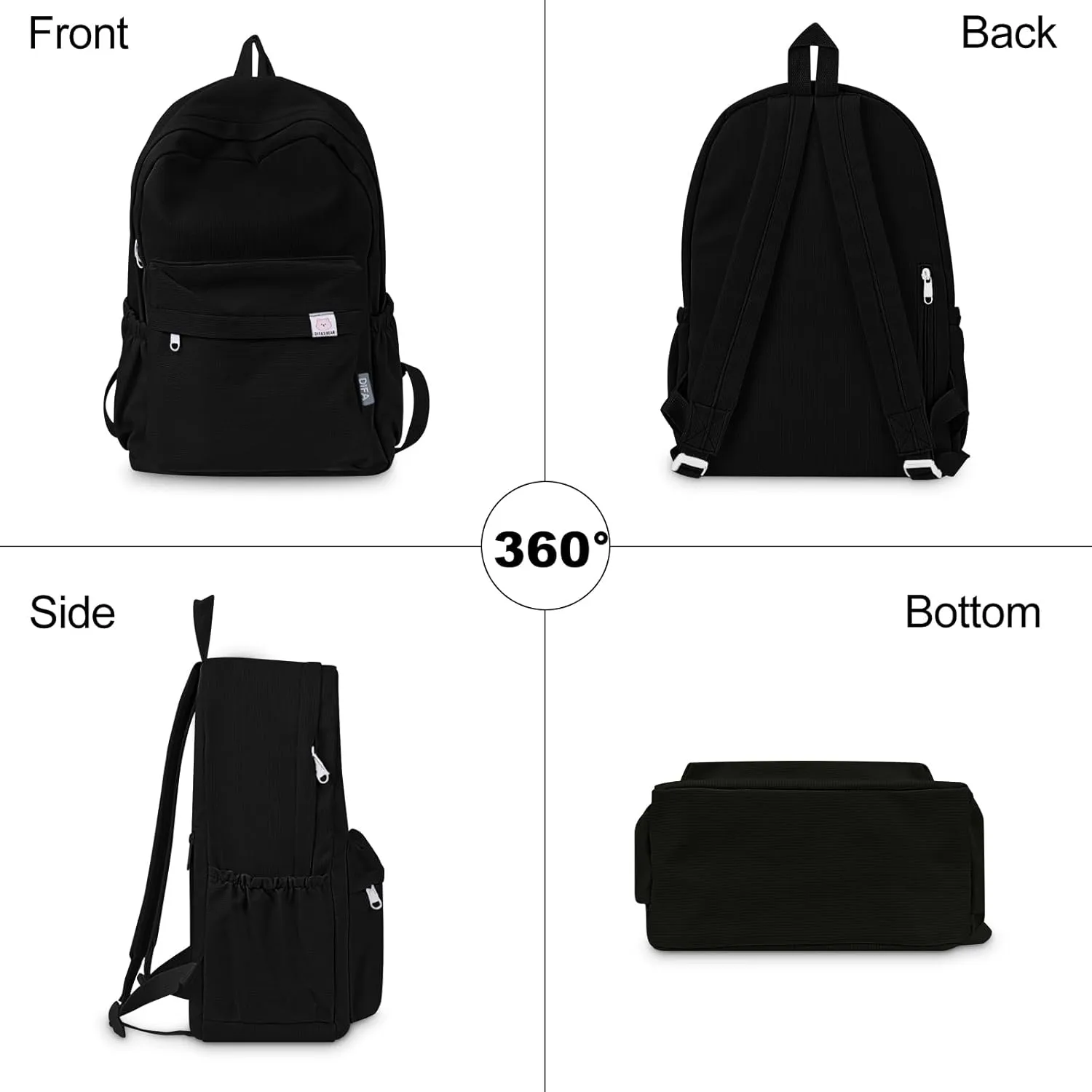 YFGBCX Cute Aesthetic Backpack for Women Solid Color Backpacks Lightweight Classic Backpack for Women Laptop Backpacks