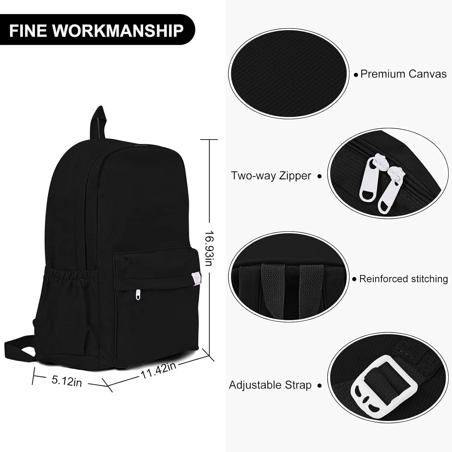 YFGBCX Cute Aesthetic Backpack for Women Solid Color Backpacks Lightweight Classic Backpack for Women Laptop Backpacks