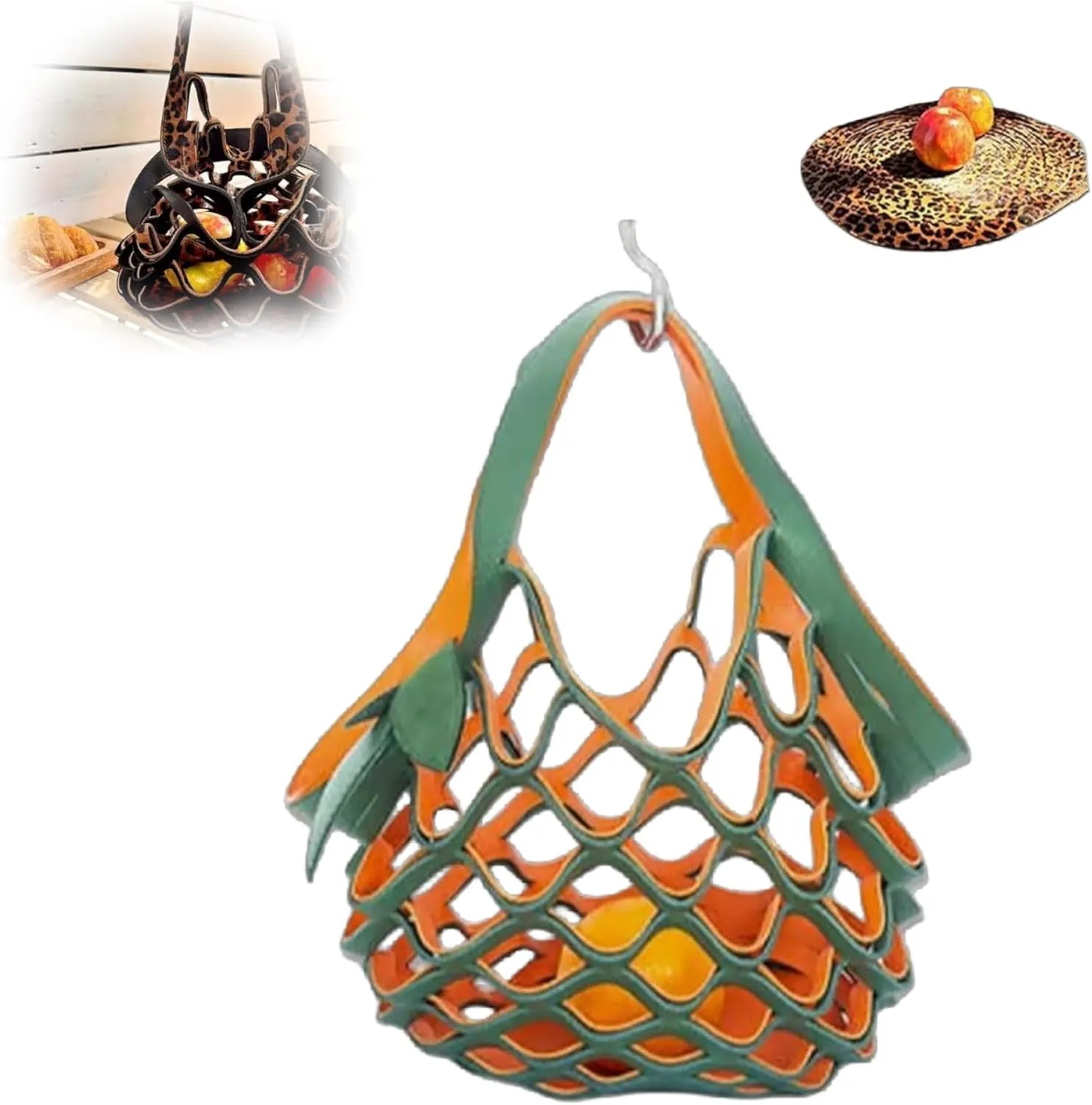 Zest Bag - Handmade Leather Folding Tote Bag, 2 in 1 Folding Cushion and Shopping Bag, Flat Foldable Portable Shoulder Bag