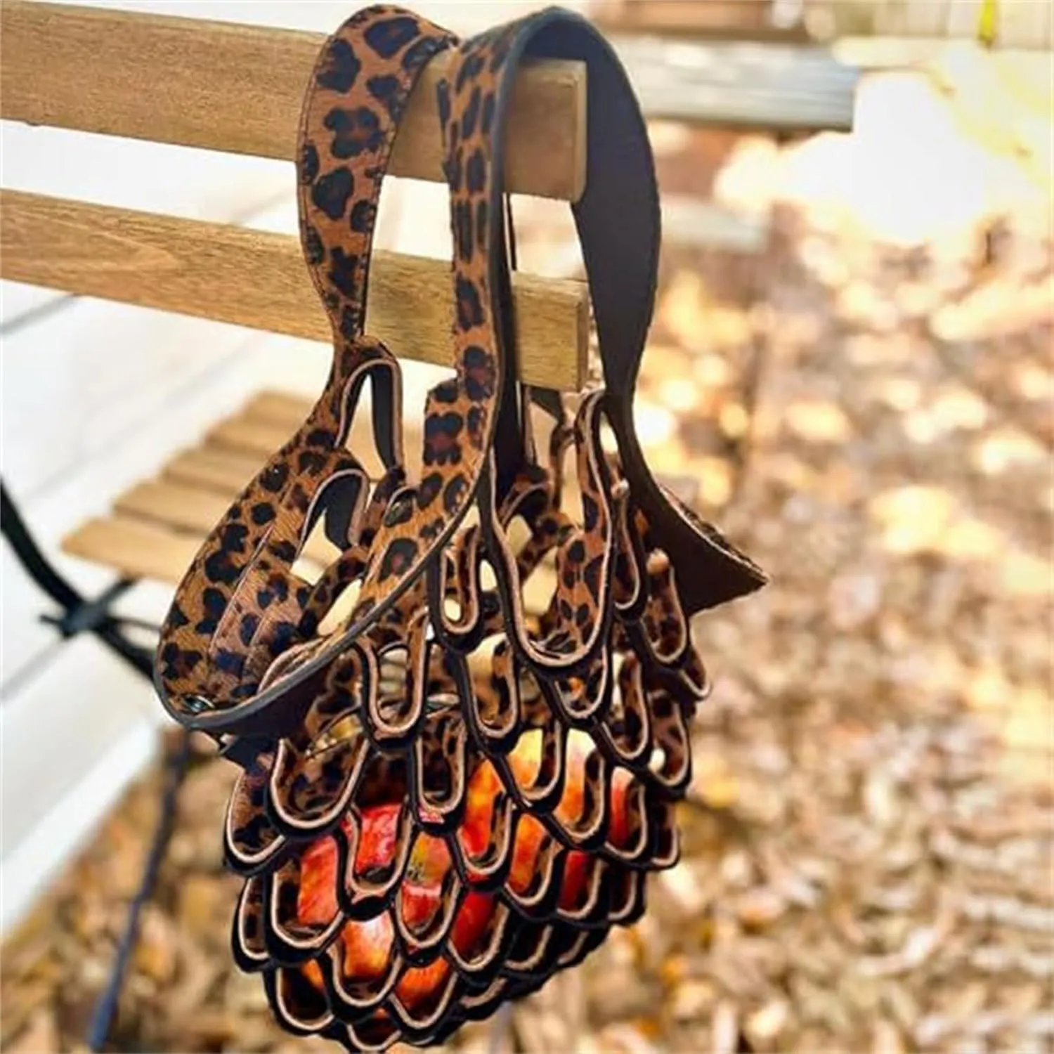 Zest Bag - Handmade Leather Folding Tote Bag, 2 in 1 Folding Cushion and Shopping Bag, Flat Foldable Portable Shoulder Bag