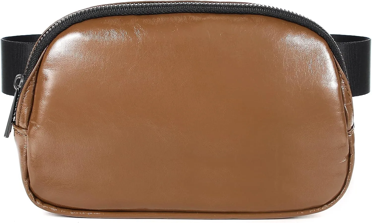 ZOPPEN Belt Bag Leather Fanny Pack for Women, Small Waist Bag Water Proof Fanny Pack Crossbody Bags with Adjustable Strap, Everywhere Belt Bag Dupes for Travel Running Hike Work Out, Brown